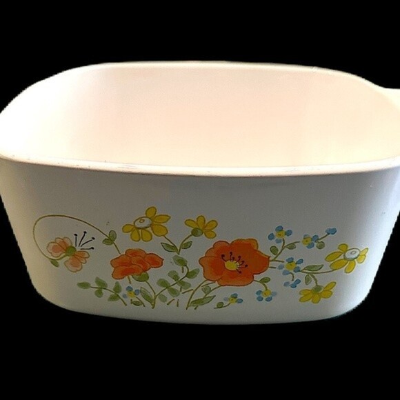 Vintage CorningWare 1.5 Liter Casserole Dish Pan Wildflower - Picture 2 of 13